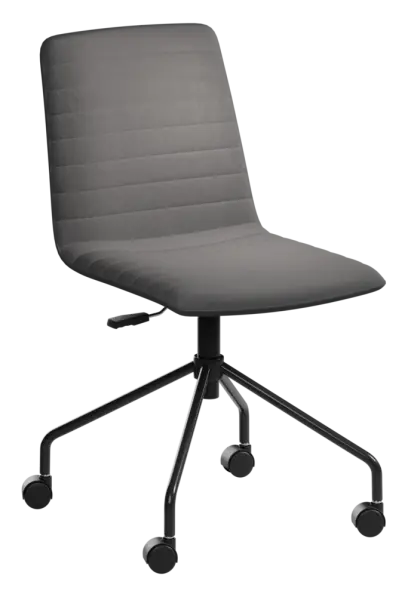 ARCA MOVE BLACK, židle kancelářská, látka šedá